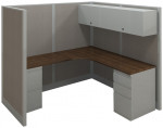 6FT x 6FT Office Cubicle Workstation w/ Storage Cabinet