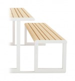 Flat Backless Bench with Link to Table