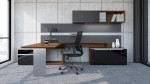 Modern L Shaped Desk with Storage