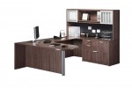 U Shaped Peninsula Desk with Drawers