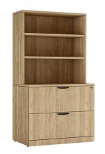 Lateral File Cabinet with Bookcase Top
