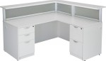 White L Shape Reception Desk