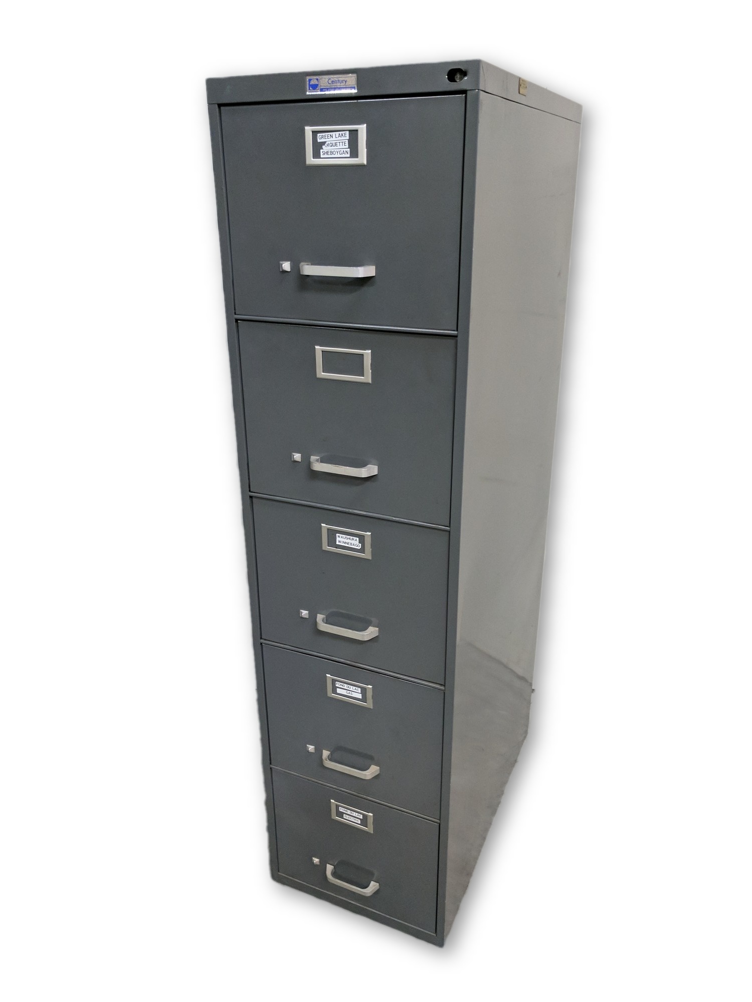 Gray Century 5 Drawer Vertical File Cabinet Madison Liquidators