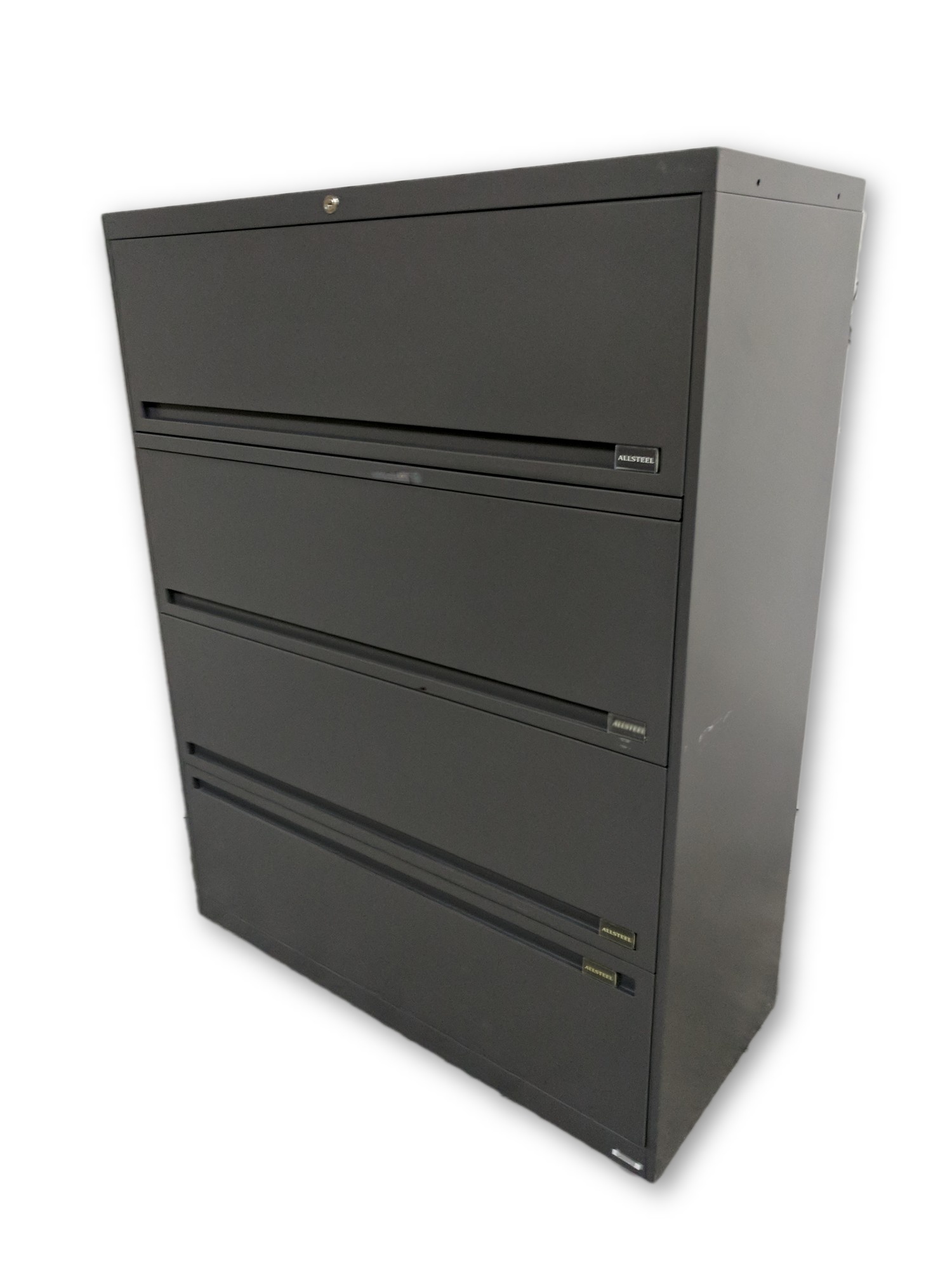 Allsteel Gray 4 Drawer Lateral Charting File Cabinet 42 Inch Wide