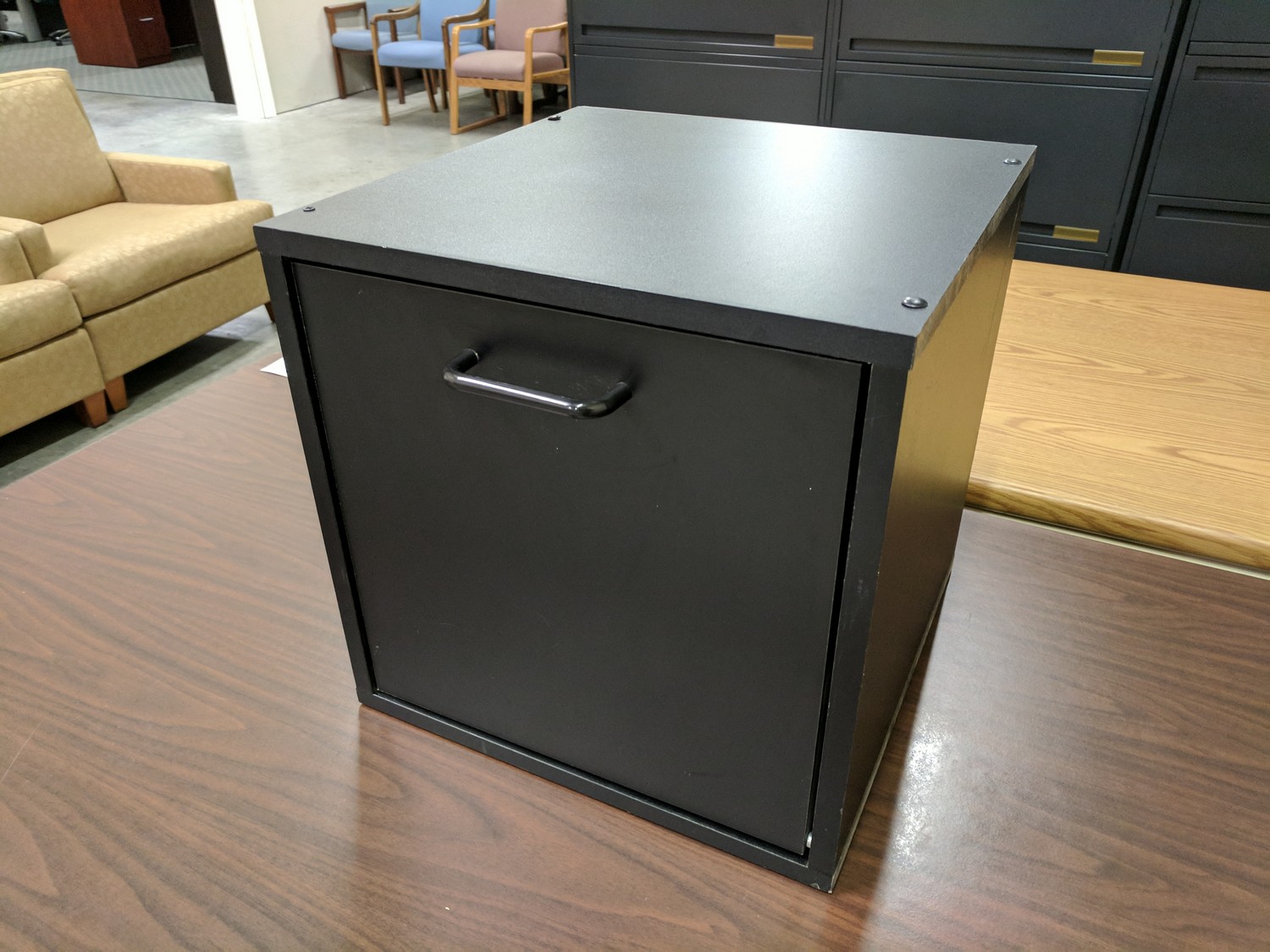 Small Black Laminate Storage 15x15 Madison Liquidators