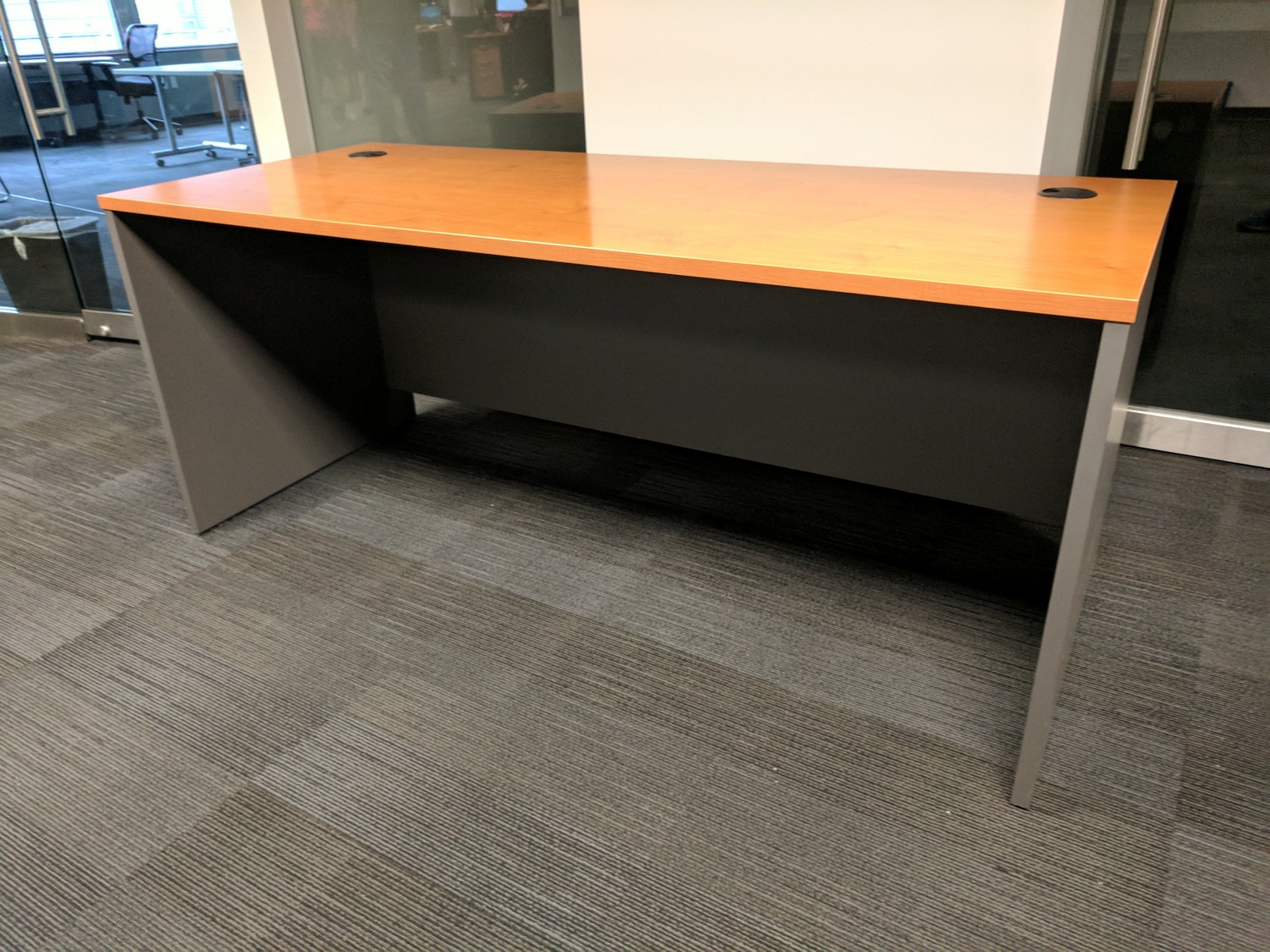 Oak Laminate Desk 71x29.5 Madison Liquidators