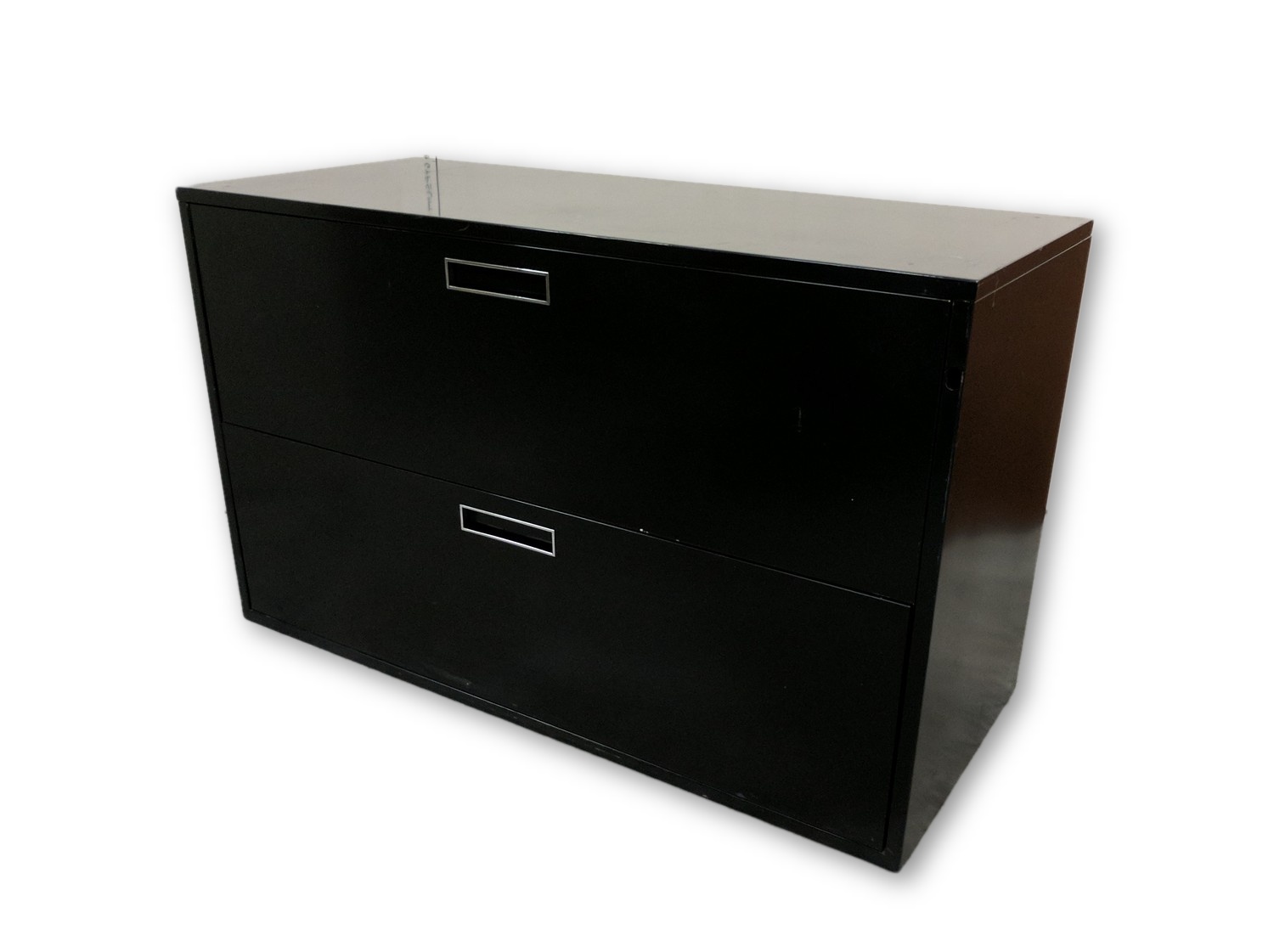 Black 2 Drawer Lateral Filing 42 Inch Wide