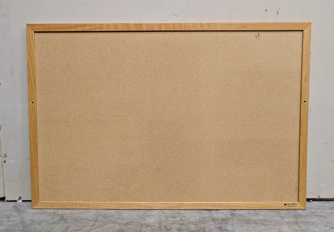 36x24 Quartet Bulletin Board with Light Oak Frame