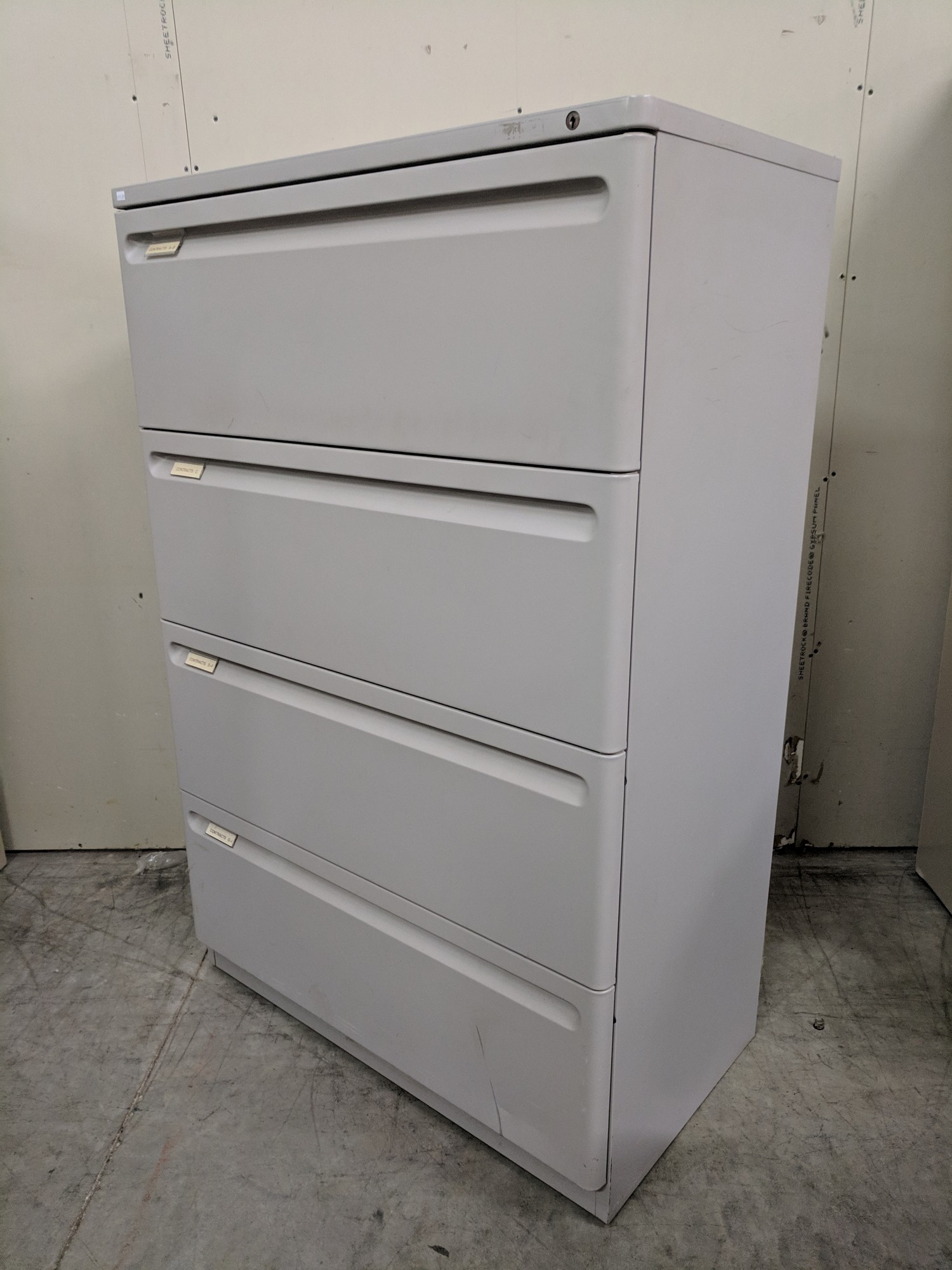 Putty Metal 4 Drawer Lateral File Cabinet 35 5 Inch Wide