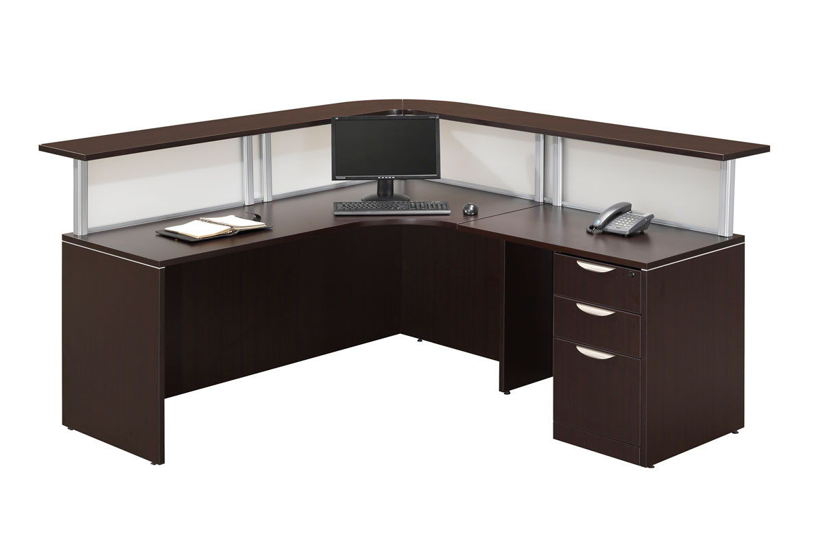 Modern Espresso Reception Desk Madison Liquidators