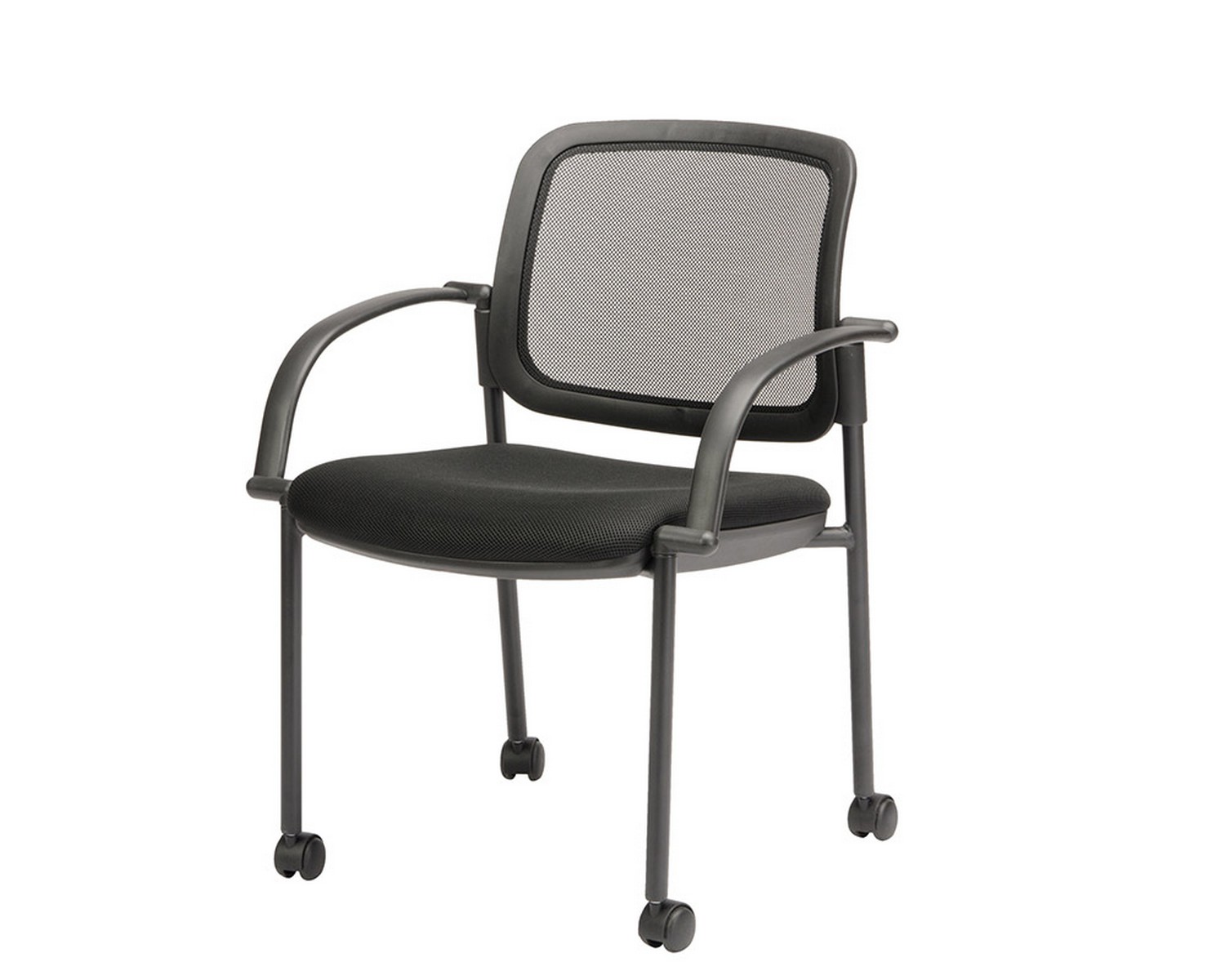Metal Stacking Chair with Arms and Casters Madison Liquidators
