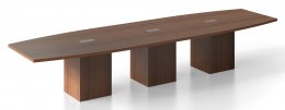 Boat Shaped Conference Table with Cube Base - PL Laminate