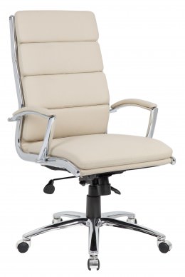 Vinyl High Back Conference Room Chair - CaressoftPlus