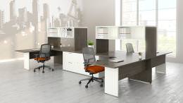An L Shaped Desk with Increasing Levels of Storage