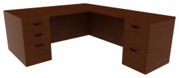 Modern L-Shaped Desk - Amber