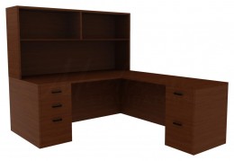 Desk with Hutch - Amber
