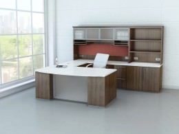 Having a Desk with Bookshelf can reduce clutter in your office
