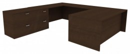 Office Desk with Drawers - Amber