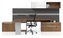 L Shaped Desk with Storage - Nex