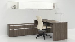 L Shaped Desk with Hutch - Nex