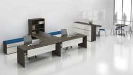 2 Person Desk with Storage - Nex