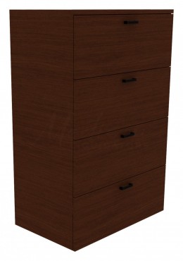 4 Drawer Lateral File Cabinet - Amber