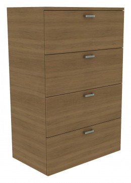 4 Drawer Lateral File Cabinet - Amber