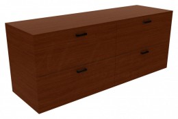 Double Lateral File Credenza - Amber