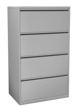 Silver 4 Drawer Lateral File Cabinet - 8000
