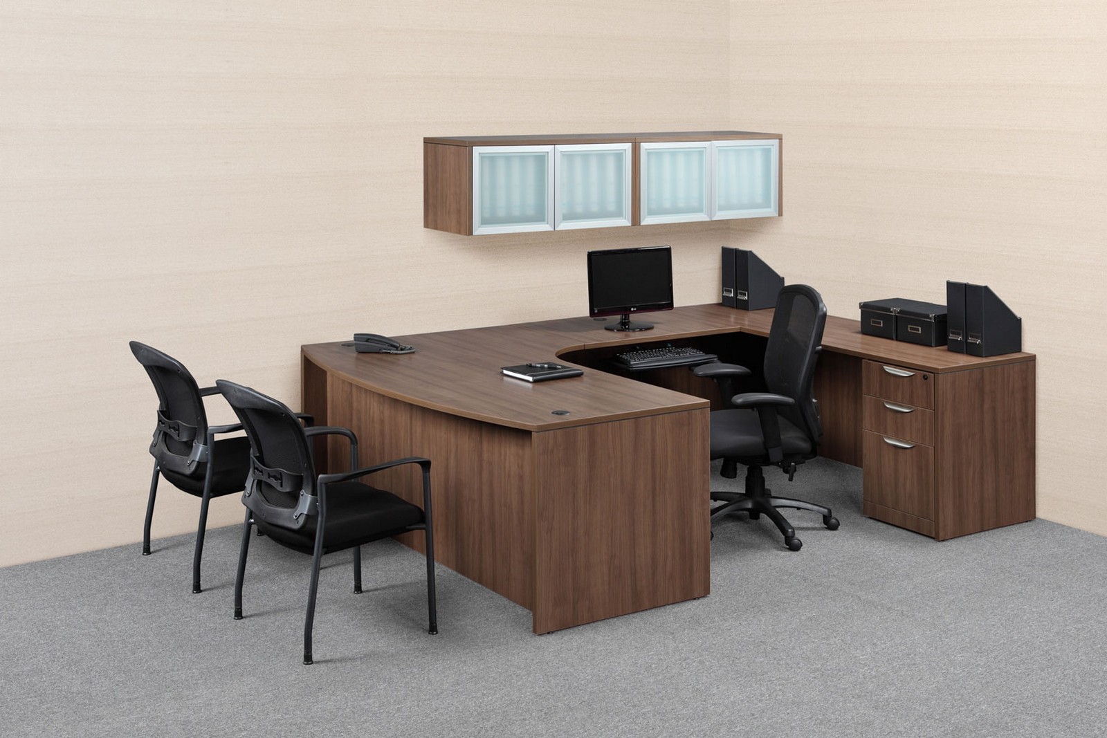 U Shaped Office Desk with Storage Madison Liquidators