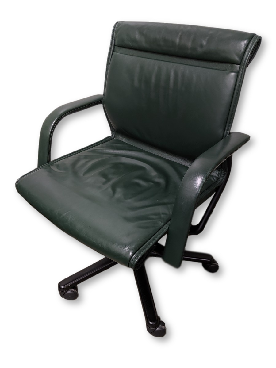 Vecta Green Leather LowBack Office Chairs Madison Liquidators