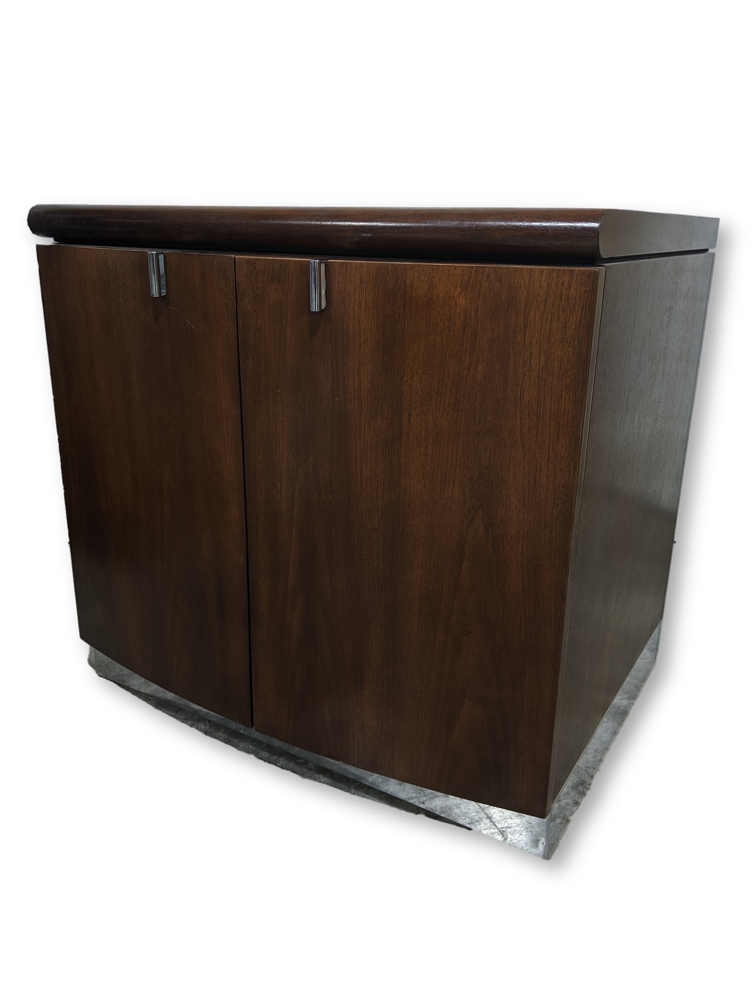 Dark Walnut Storage with Hinged Door Storage