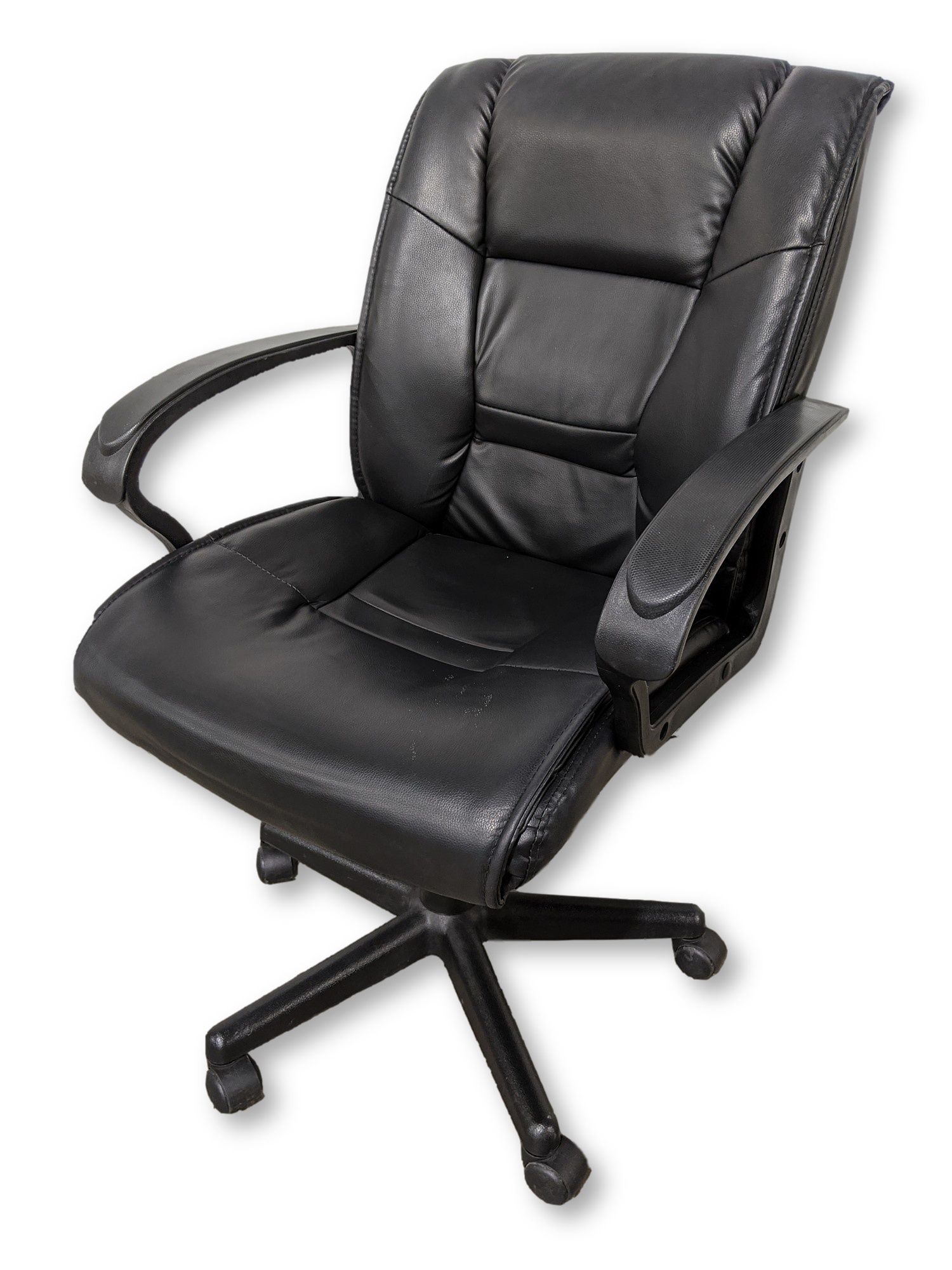 3819 Black Vinyl Rolling Office Chairs 1 