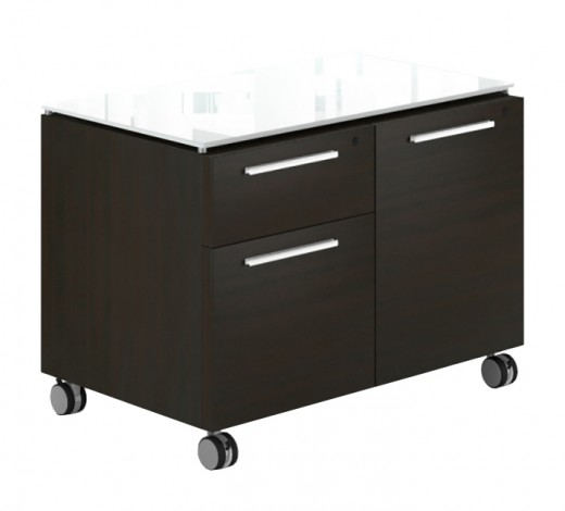 Rolling Storage Cabinet and Drawers Combo Unit