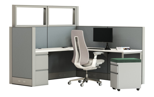 Modern Office Cubicle Workstation Desk with Drawers