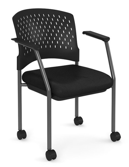Rolling Heavy Duty Stacking Guest Chair