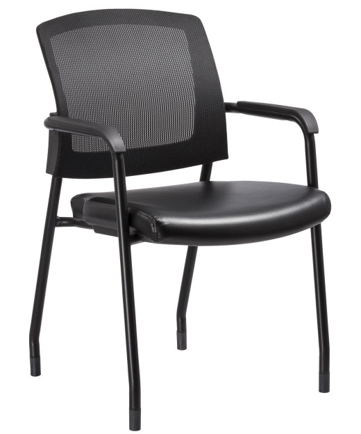Stacking Guest Chair Upholstered in Leathertek