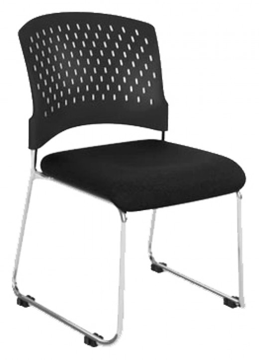 Stacking Guest Chair with Plastic Back