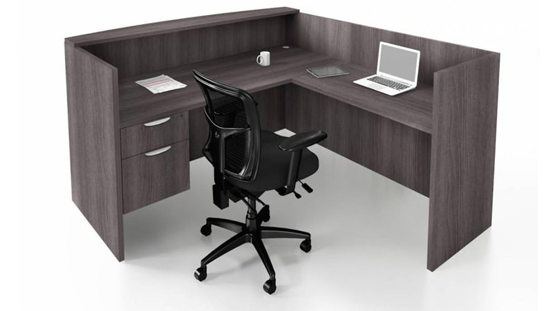 Gray Reception Desks